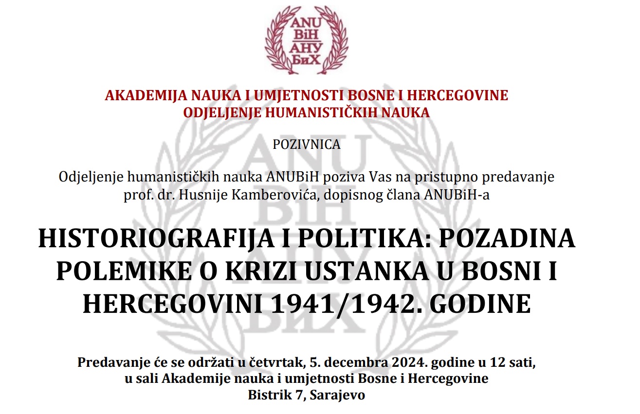 Pozivnica Husnija Kamberović